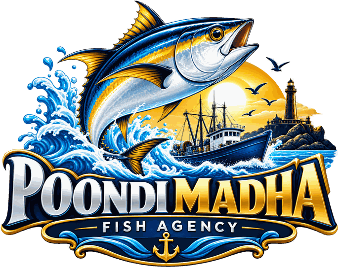 Poondi Madha Fish Agency emblem